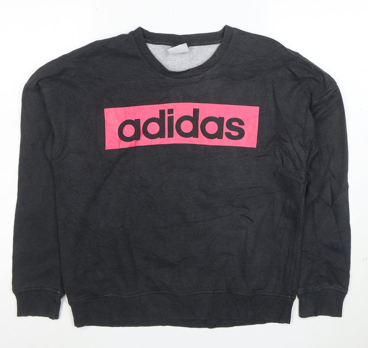 Adidas Womens Black Climalite Pullover Sweatshirt Size S