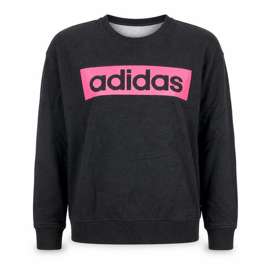Front view of Adidas women’s black climalite pullover sweatshirt, size S
