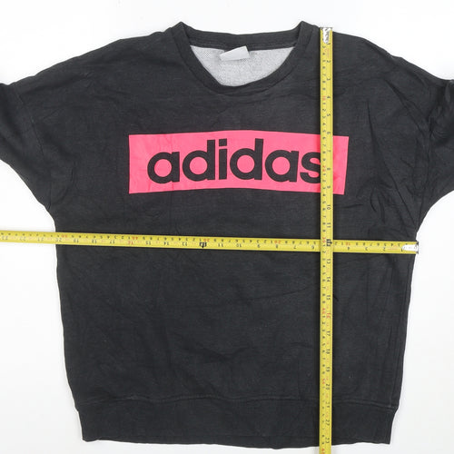 Adidas Womens Black Climalite Pullover Sweatshirt Size S
