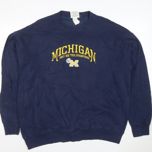 Lee Sport Men's Blue XL Michigan 1997 Champions Pullover Sweatshirt