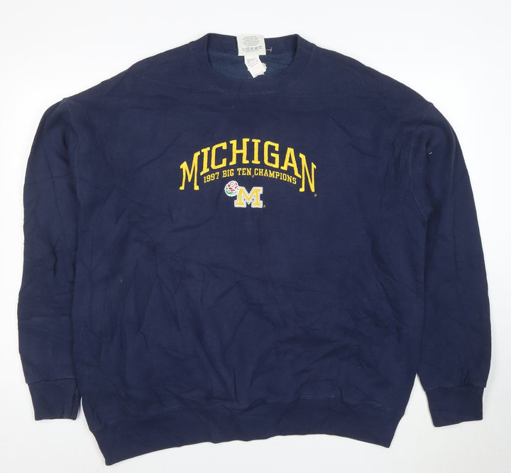 Lee Sport Men's Blue XL Michigan 1997 Champions Pullover Sweatshirt