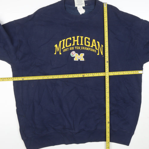 Lee Sport Men's Blue XL Michigan 1997 Champions Pullover Sweatshirt