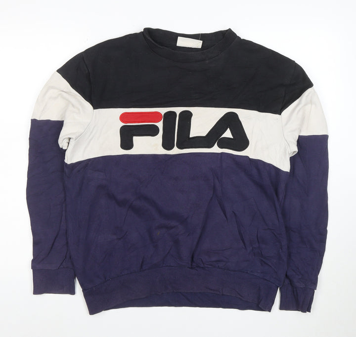 Fila Mens Multicoloured Logo Pullover Sweatshirt Size M