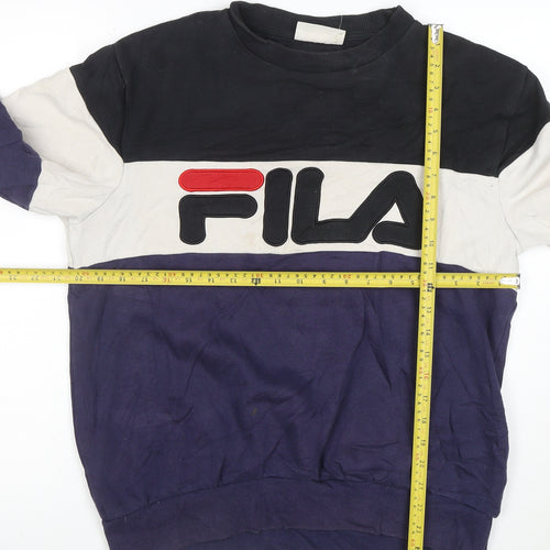 Fila Mens Multicoloured Logo Pullover Sweatshirt Size M