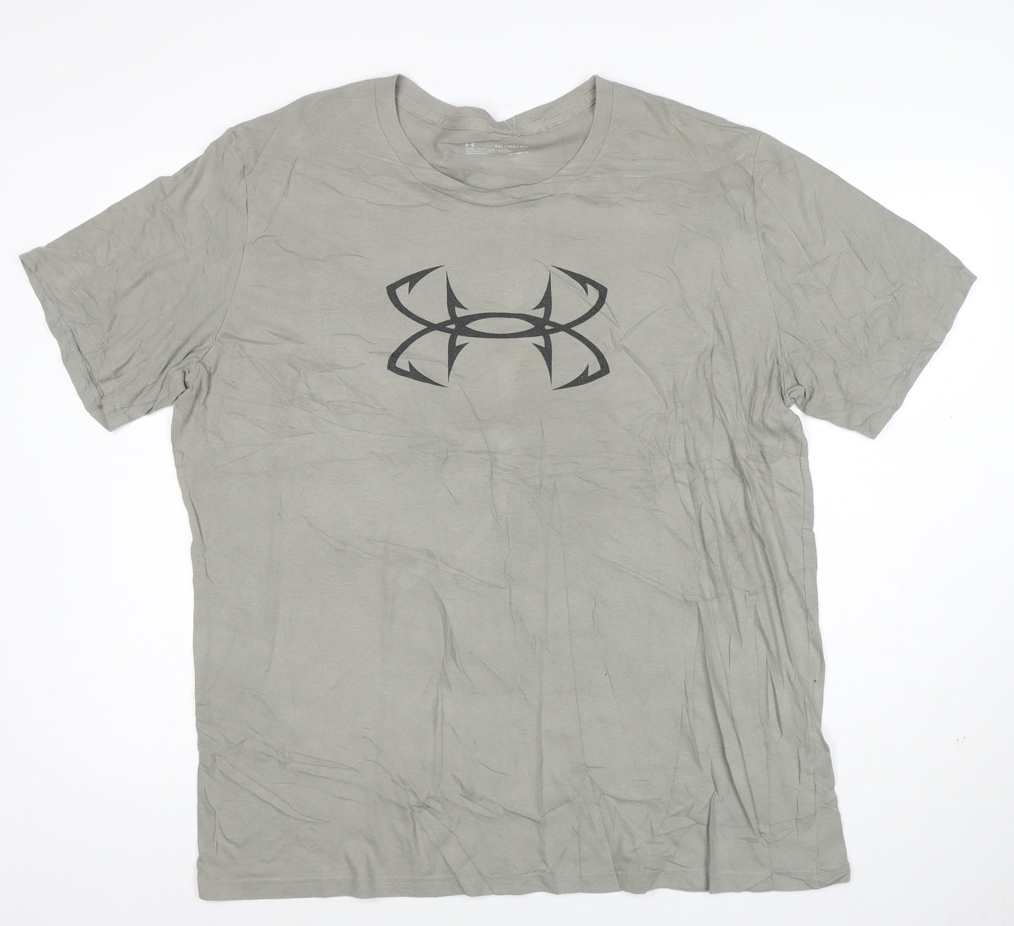 Under Armour Mens Grey 2XL HeatGear Sports T-Shirt Short Sleeve