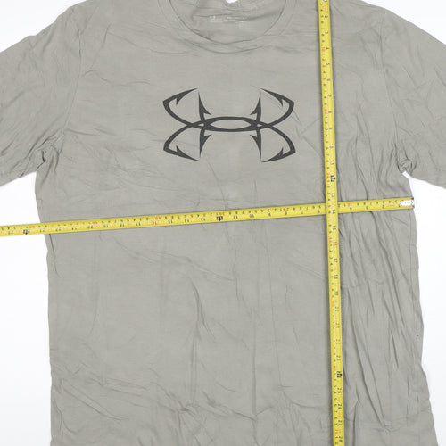 Under Armour Mens Grey 2XL HeatGear Sports T-Shirt Short Sleeve