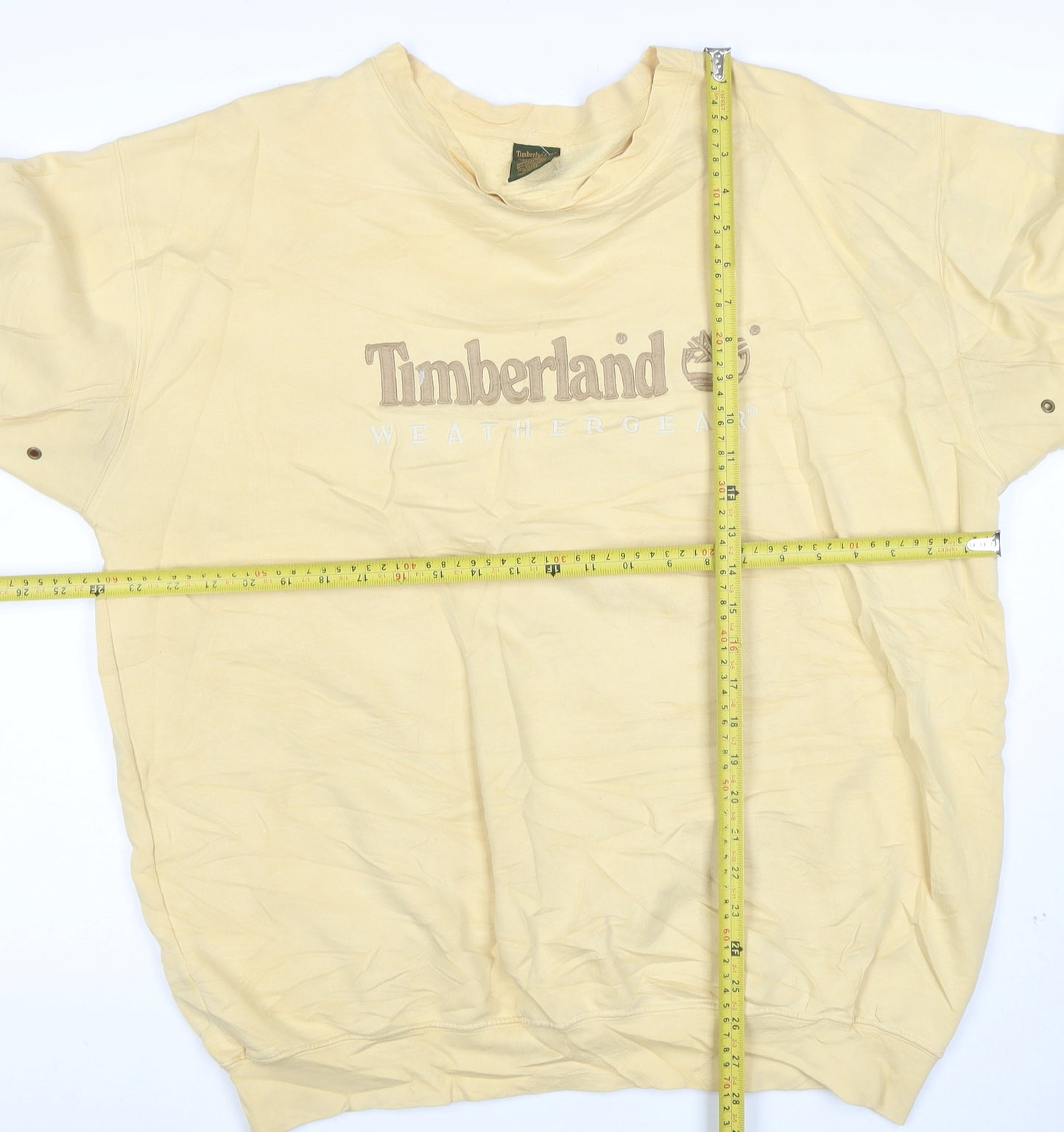 Timberland Women Beige Crew Neck Pullover Sweatshirt L Cotton Blend