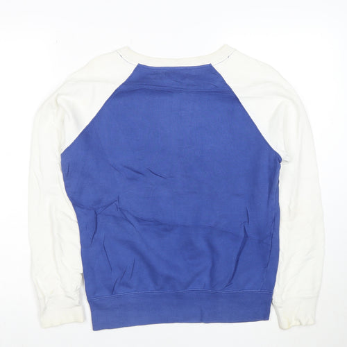 adidas Girls Blue & White Graphic Pullover Sweatshirt 14 Years