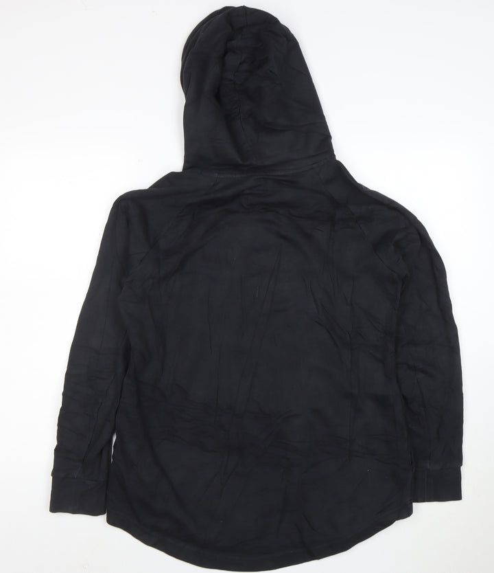 Adidas Womens Black Long Sleeve Hooded Pullover Sweatshirt Size L 16-18