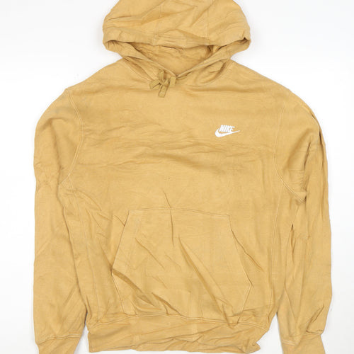 Nike Women’s Beige Pullover Hoodie XS Cotton Blend Casual Sweatshirt