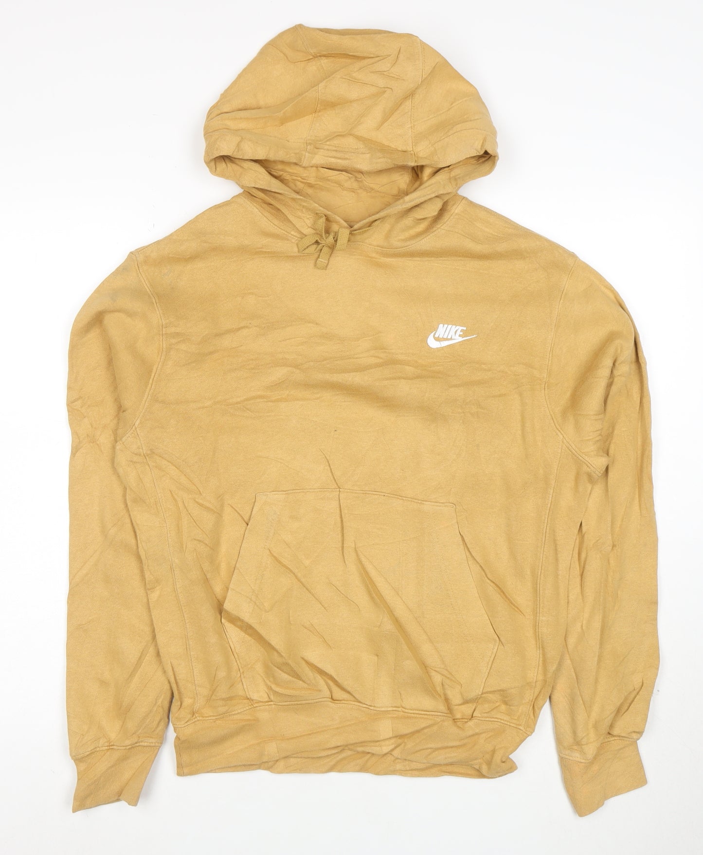 Nike Women’s Beige Pullover Hoodie XS Cotton Blend Casual Sweatshirt
