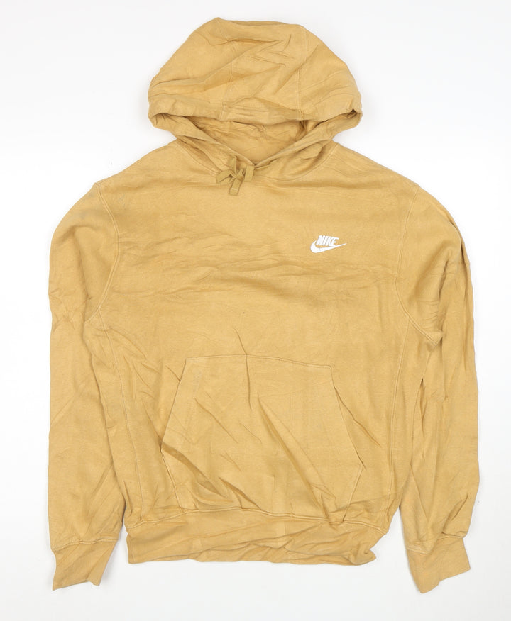 Nike Women’s Beige Pullover Hoodie XS Cotton Blend Casual Sweatshirt
