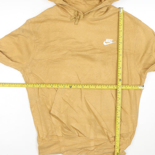 Nike Women’s Beige Pullover Hoodie XS Cotton Blend Casual Sweatshirt