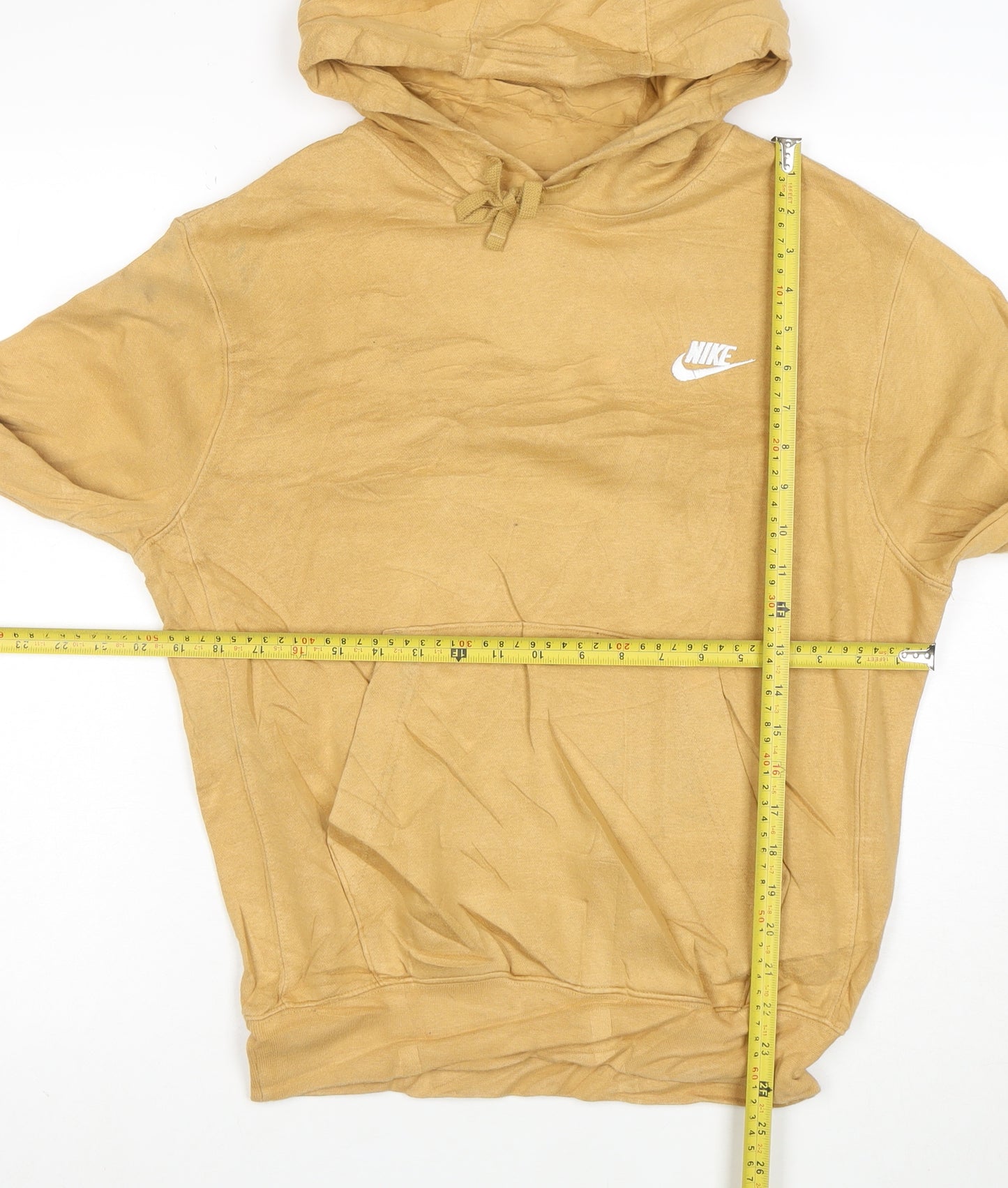 Nike Women’s Beige Pullover Hoodie XS Cotton Blend Casual Sweatshirt