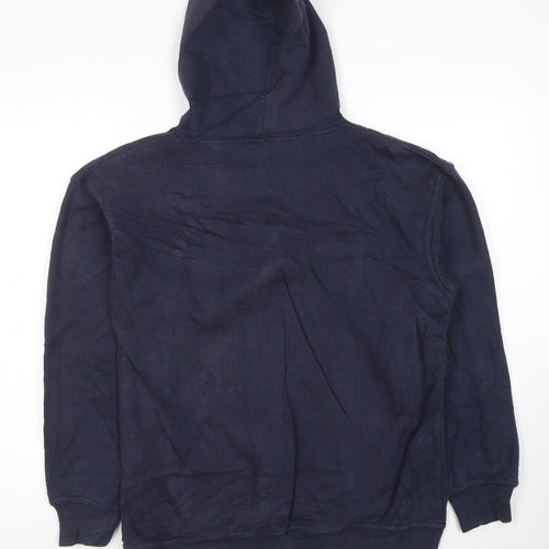 Lotto Men's Blue Pullover Hoodie M Regular Fit Fleece Sportswear
