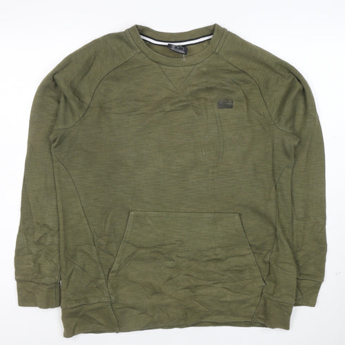 Nike Men's Green Pullover Sweatshirt M Regular Fit Crew Neck