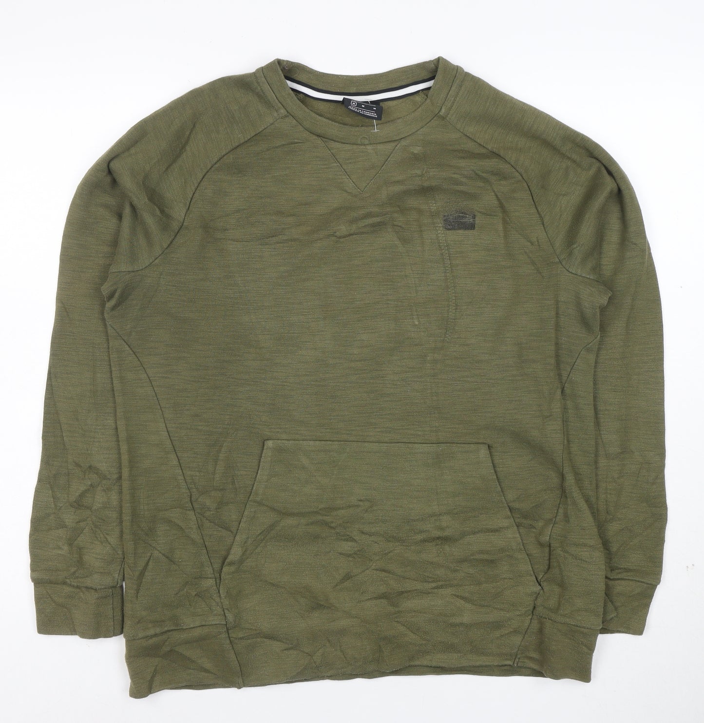 Nike Men's Green Pullover Sweatshirt M Regular Fit Crew Neck