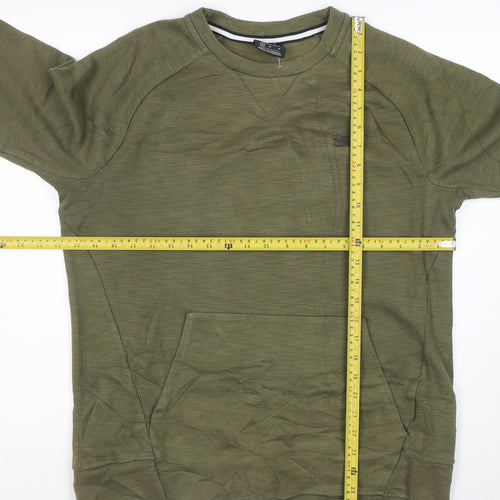 Nike Men's Green Pullover Sweatshirt M Regular Fit Crew Neck