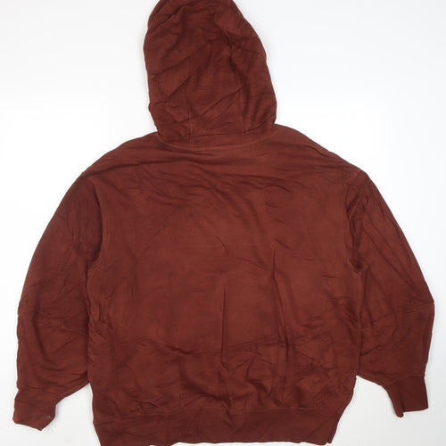 Nike Women’s Brown Pullover Hoodie M - Cotton Blend Fleece Casual