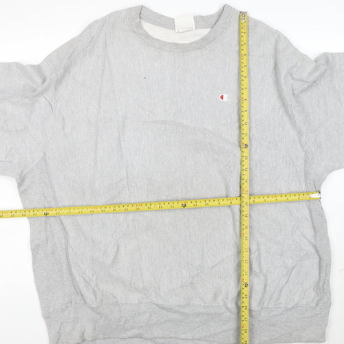 Champion Men's Grey 2XL Pullover Reverse Weave Sweatshirt