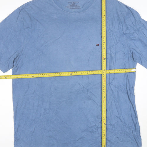 Tommy Hilfiger Men Blue XL Crew Neck Cotton T-Shirt