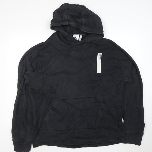Adidas Men's Black Pullover Hoodie M Regular Fit Cotton