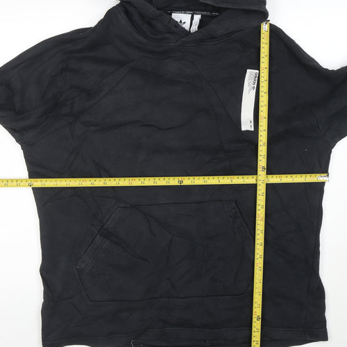 Adidas Men's Black Pullover Hoodie M Regular Fit Cotton
