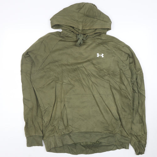 Under Armour Men’s Green Pullover Hoodie Size L Loose Fit