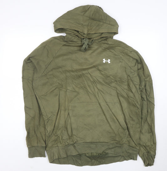 Under Armour Men’s Green Pullover Hoodie Size L Loose Fit