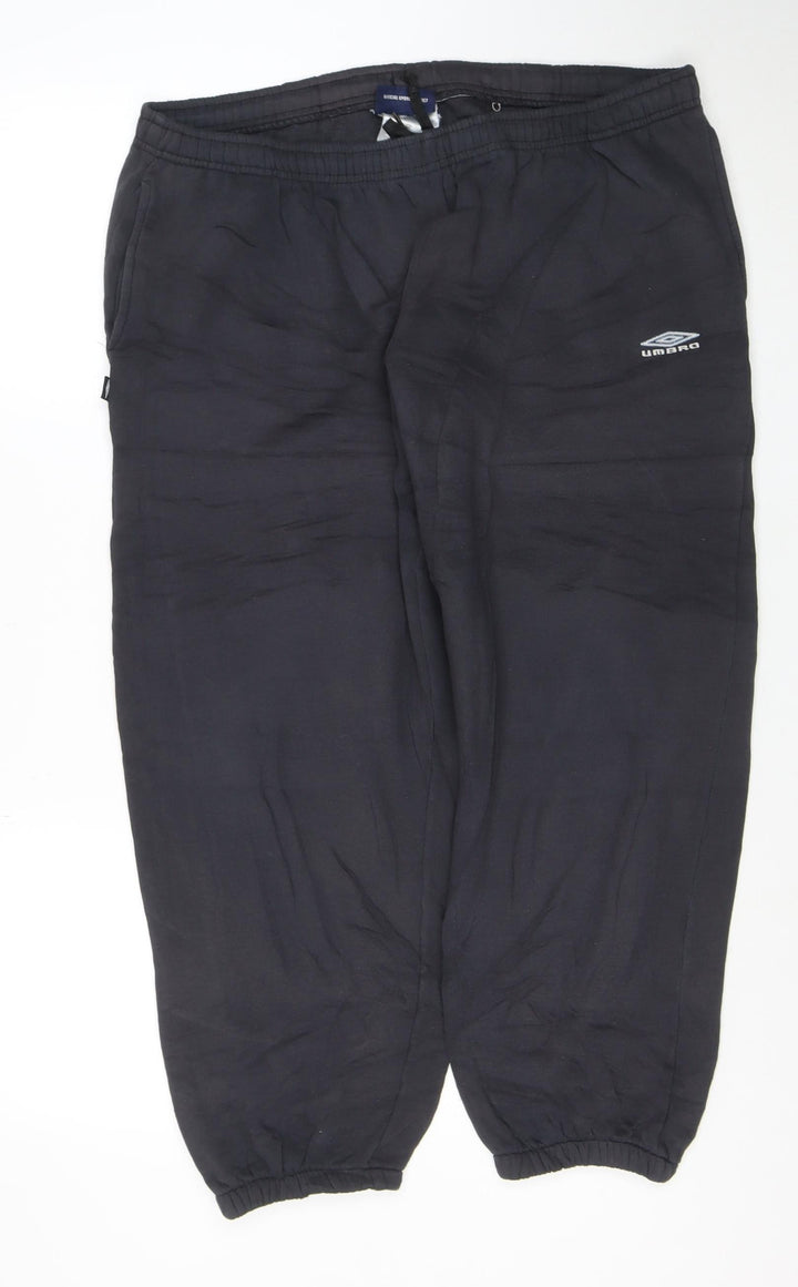 Umbro Men's Black XL Jogger Trousers 36in Waist Elasticated Sportswear