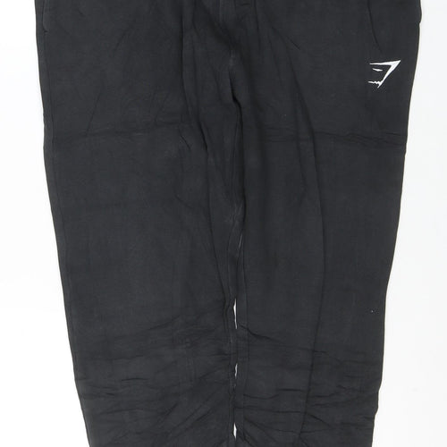 Gymshark Men’s Black L Jogger Activewear Trousers Viscose Blend
