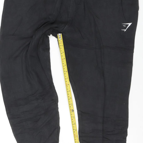 Gymshark Men’s Black L Jogger Activewear Trousers Viscose Blend