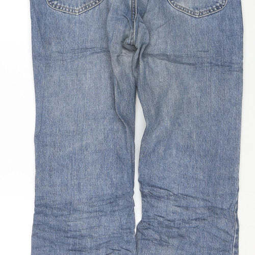 Lee Men’s Blue Denim Straight Fit Jeans 38x32 Regular Mid Rise