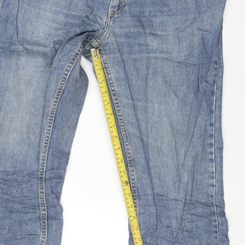 Lee Men’s Blue Denim Straight Fit Jeans 38x32 Regular Mid Rise