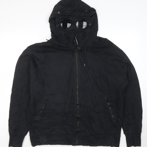 C.P. Company Mens Black XL Full Zip Hooded Sweatshirt