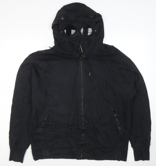C.P. Company Mens Black XL Full Zip Hooded Sweatshirt