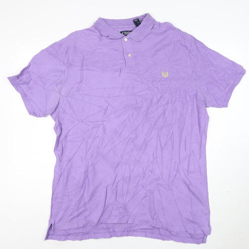 Chaps Men’s Purple Cotton Short Sleeve Polo Shirt XL