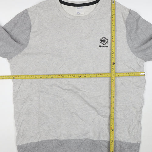 Reebok Men’s Grey 2XL Pullover Crew Neck Sweatshirt