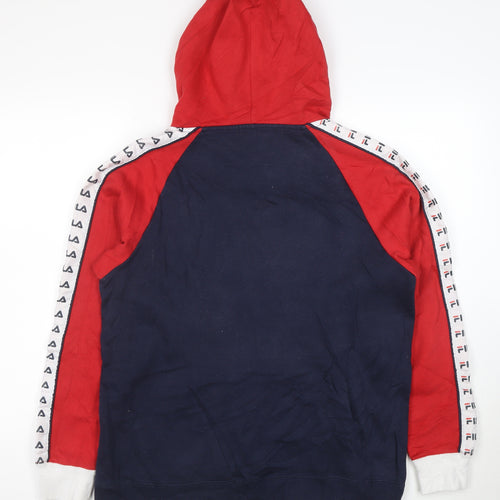 Fila Men’s Multicoloured Pullover Hoodie Size M Retro Sports Style