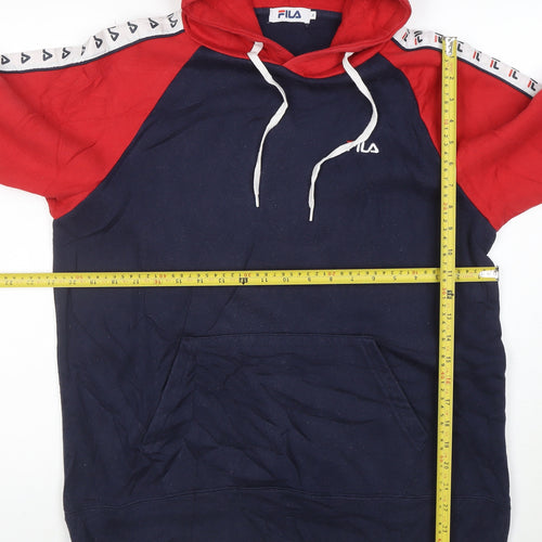 Fila Men’s Multicoloured Pullover Hoodie Size M Retro Sports Style