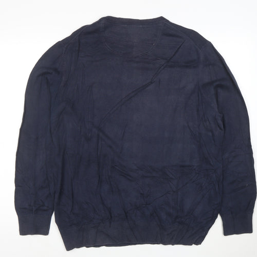 Timberland Men's Blue XL Cotton Crew Neck Pullover Jumper