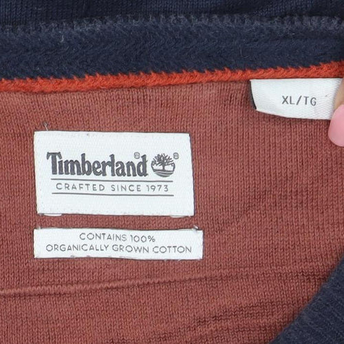 Timberland Men's Blue XL Cotton Crew Neck Pullover Jumper