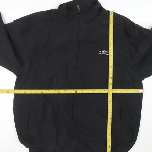 Umbro Men's Black M Lightweight Sports Jacket Full Zip