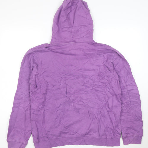 Adidas Men's Purple Pullover Hoodie L Sports Logo Cotton