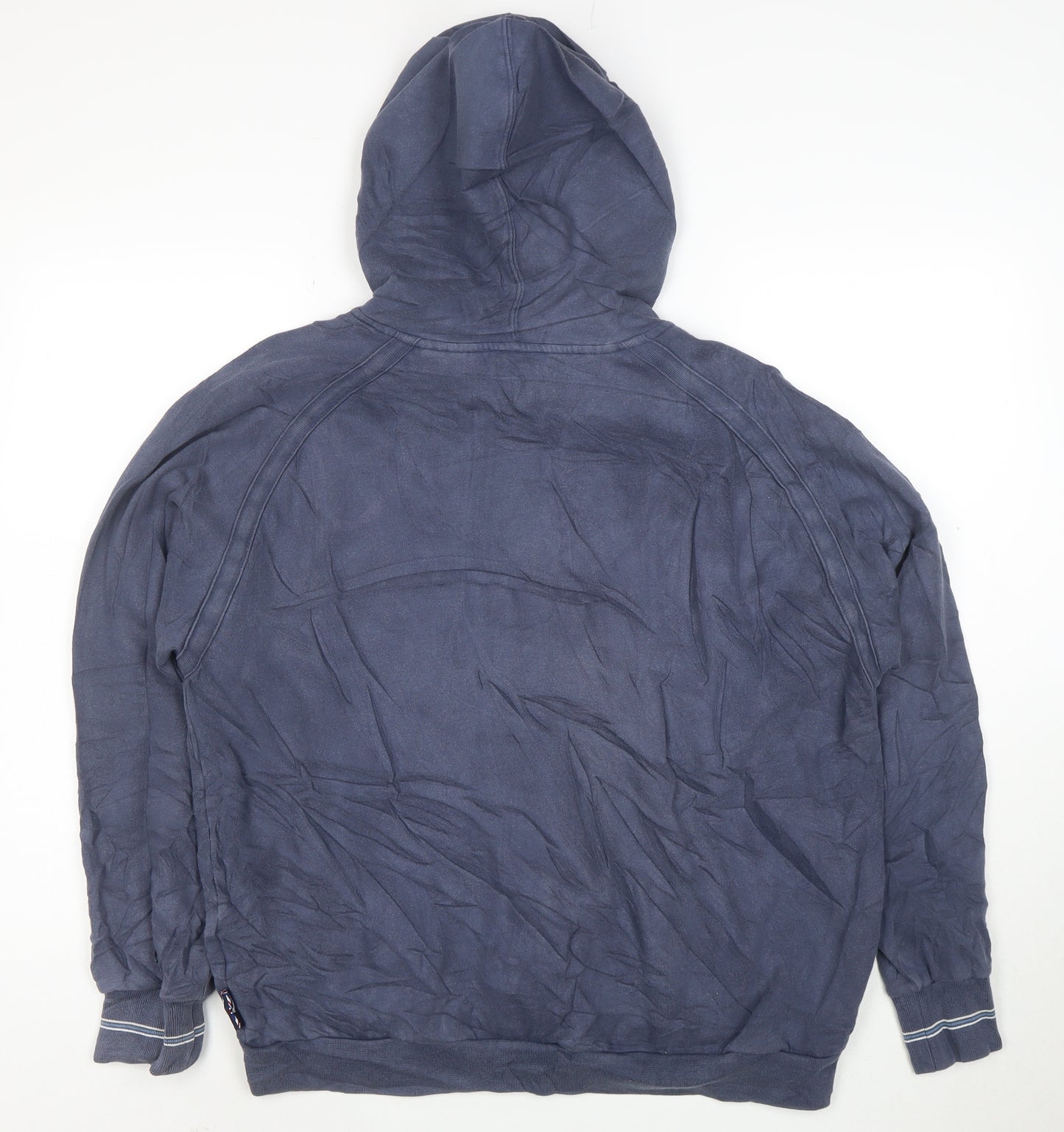 Reebok Men Blue Full Zip Hoodie M Classic Logo Sportswear
