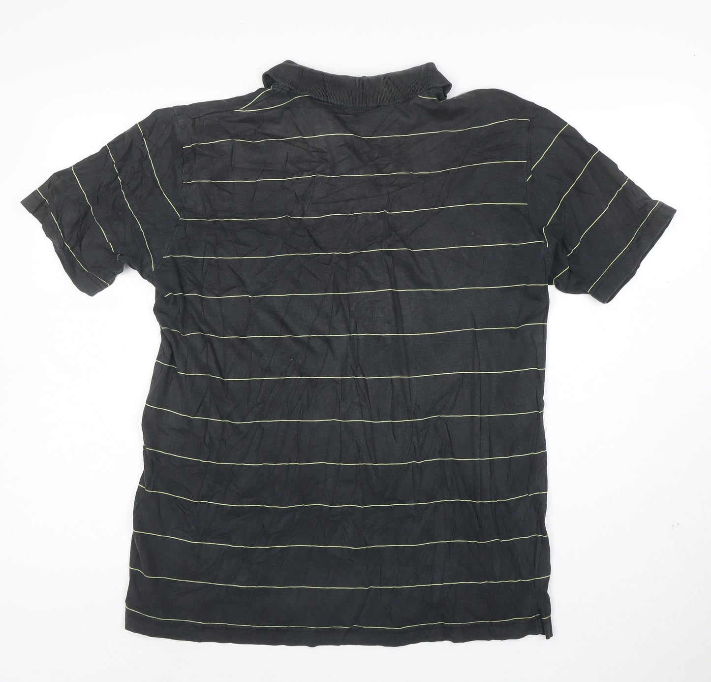 Carhartt Men's Black XL Striped Cotton Short Sleeve Polo Shirt