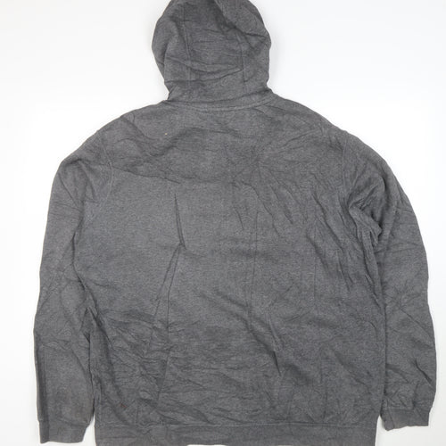 Nike Men's Grey Full Zip Hoodie XL Fleece Sports Sweatshirt