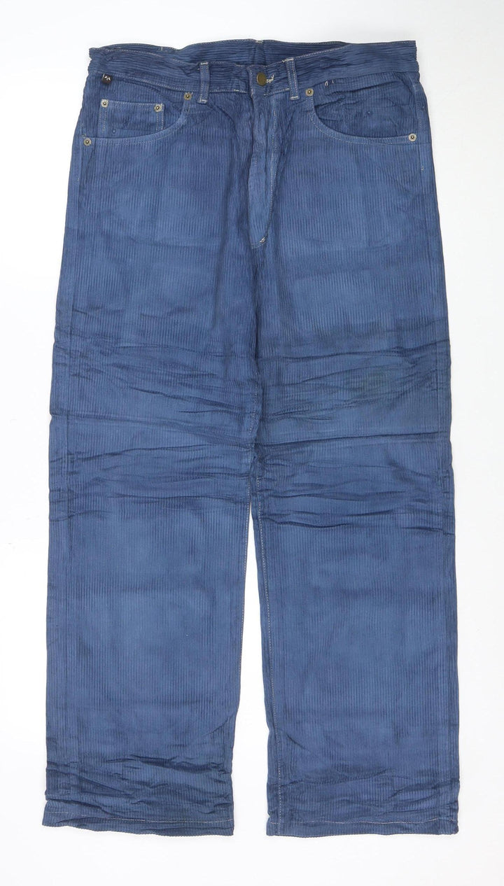 Burberry Women Blue Corduroy Chino Trousers Size 32