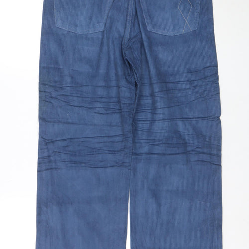 Burberry Women Blue Corduroy Chino Trousers Size 32