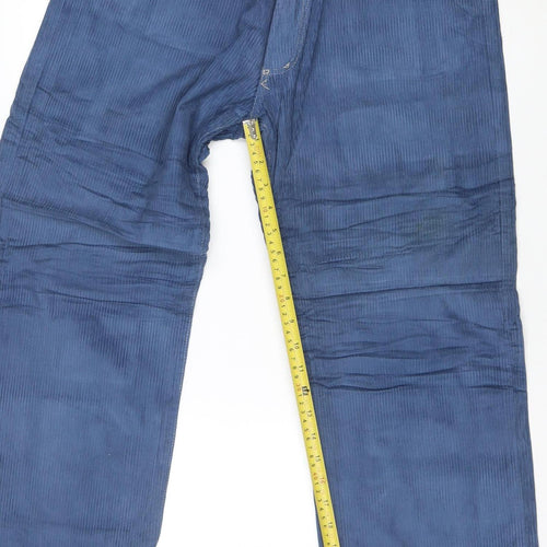 Burberry Women Blue Corduroy Chino Trousers Size 32